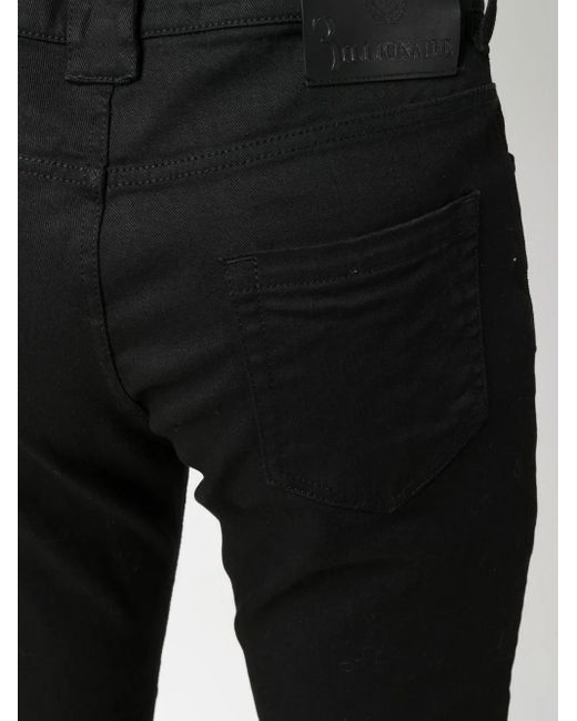 Billionaire Black Straight-Cut Istitutional Jeans for men