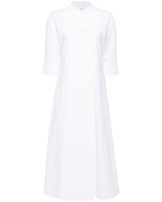 Studio Nicholson White Klassisches Hemdkleid