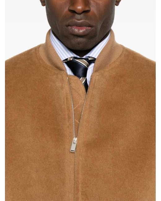 Lardini Jacke mit geripptem Kragen in Brown für Herren