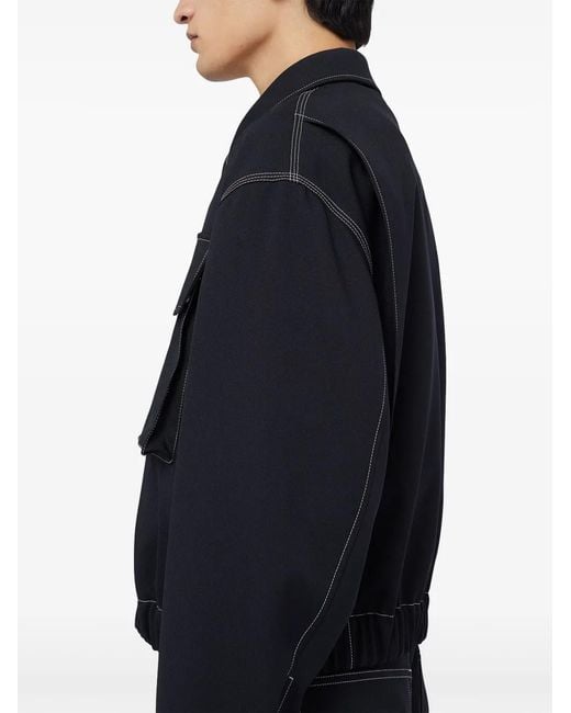 Jil Sander Blue Concealed Fastening Shirt Jacket for men