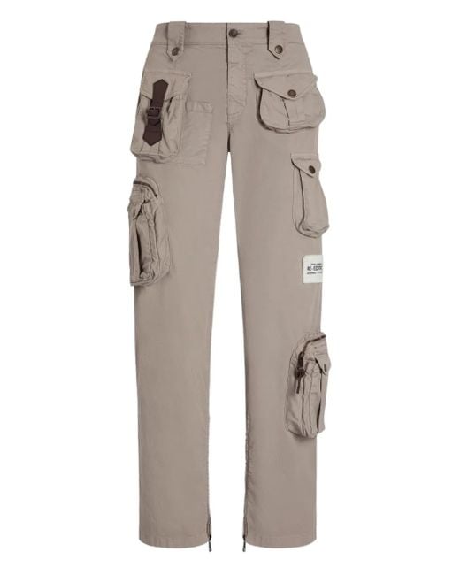 Dolce & Gabbana Cargohose Aus Baumwollgemisch in Gray für Herren