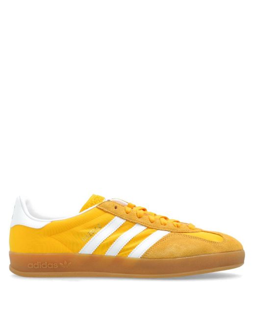 Men's adidas yellow gazelle trainers outlet