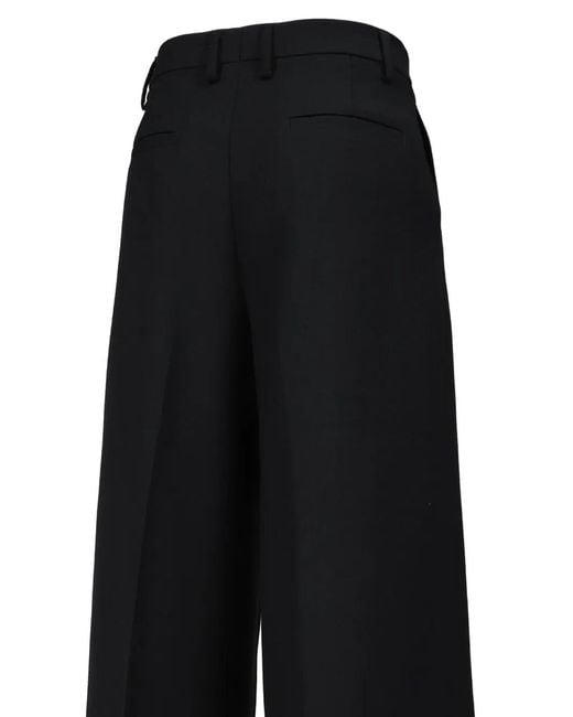 Entire studios Black Gill Wool Wide-Leg Trousers for men