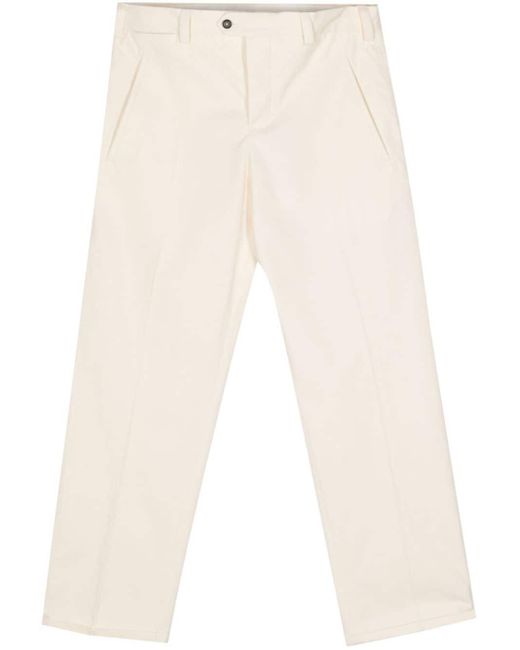 PT Torino Natural Pressed-crease Tapered Trousers for men