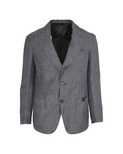 Brioni Gray Leggera Single-Breasted Jacket for men