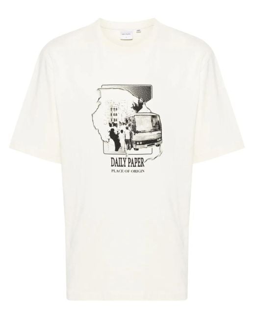 Daily Paper White Place Of Origin Cotton T-Shirt for men