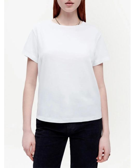 Re/done White Basic Short-Sleeved T-Shirt