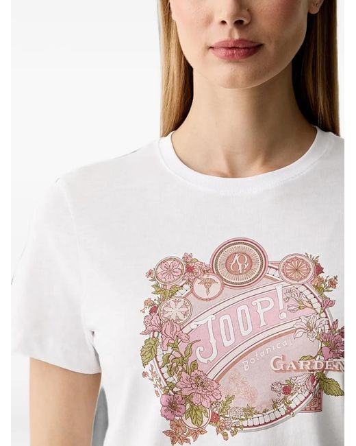 Joop! White Floral-Print T-Shirt