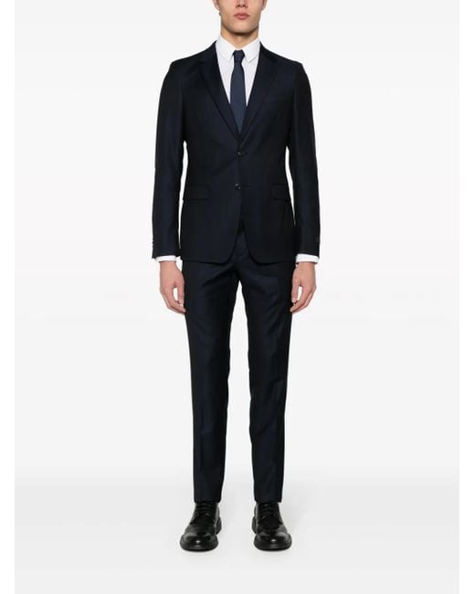 Prada Black Single-Breasted Virgin-Wool Suit for men