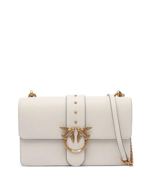 Pinko Natural Medium Classic Love One Shoulder Bag