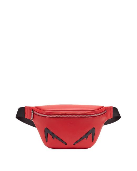 Fendi Red Diabolic Eyes Belt Bag for men
