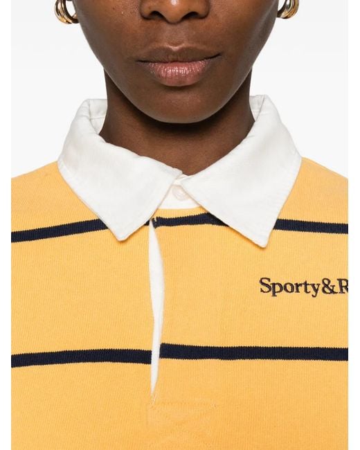 Polo A Righe di Sporty & Rich in Metallic