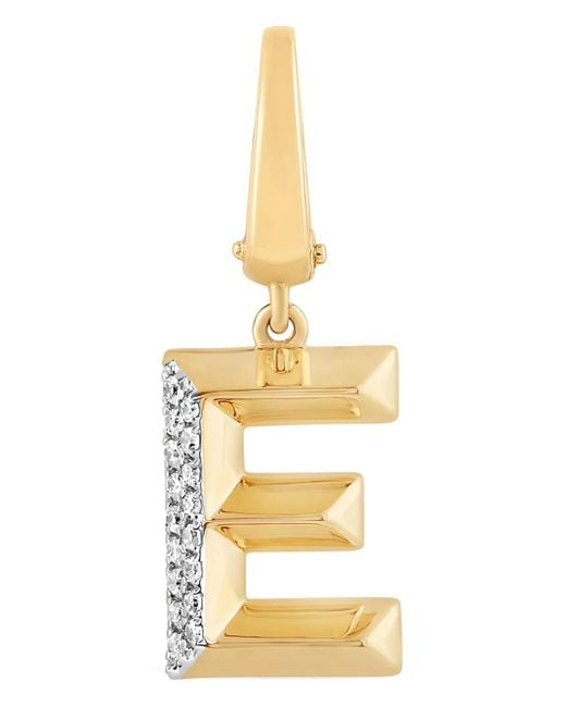 Tryst Metallic 18Kt Alphabet E Gelbgoldanhänger Mit Diamant