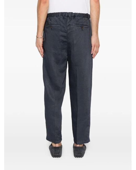 Briglia 1949 Blue Linen Trousers for men