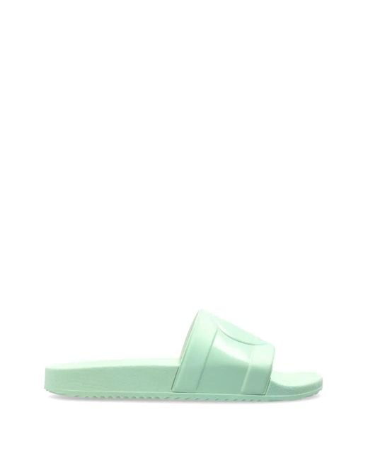 Bogner Green Belize Logo-Embossed Slides