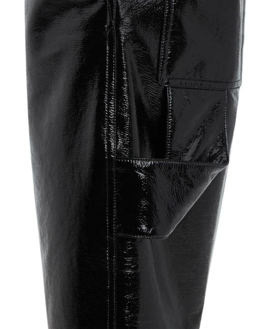 Courreges Black Pocket Button-Fastening Shorts for men