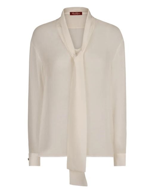 Max Mara White Crotone Bluse