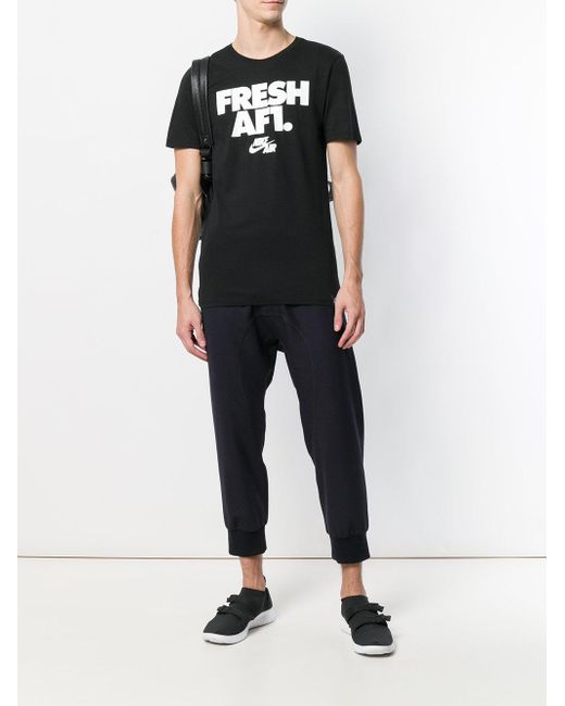 Nike Cotton Fresh Af1 T-shirt in Black for Men | Lyst