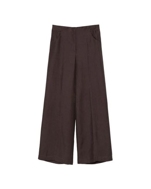Liviana Conti Brown Wide-Leg Trousers