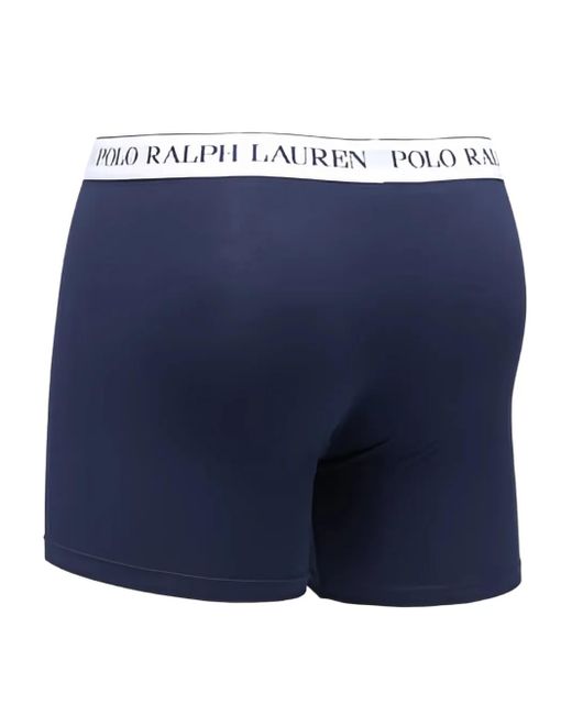 Polo Ralph Lauren Blue Logo-Waistband Boxers (Pack Of Three) for men