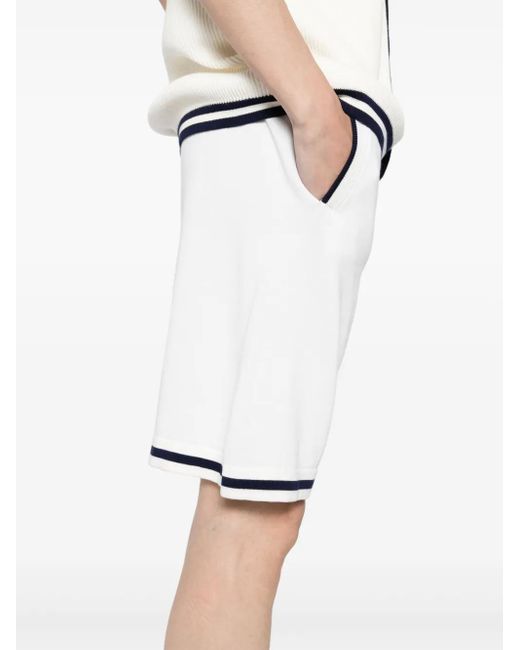 Kiton White Knt Shorts for men