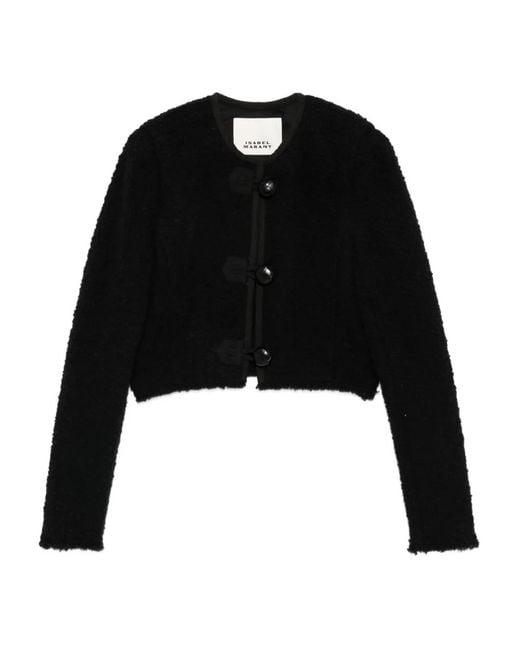 Isabel Marant Black Gradilia Bouclé Wool Jacket