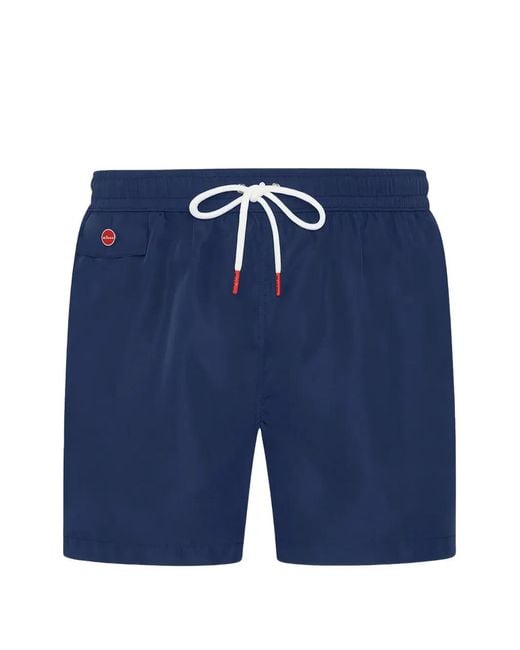 Kiton Blue Drawstring Beachwear for men