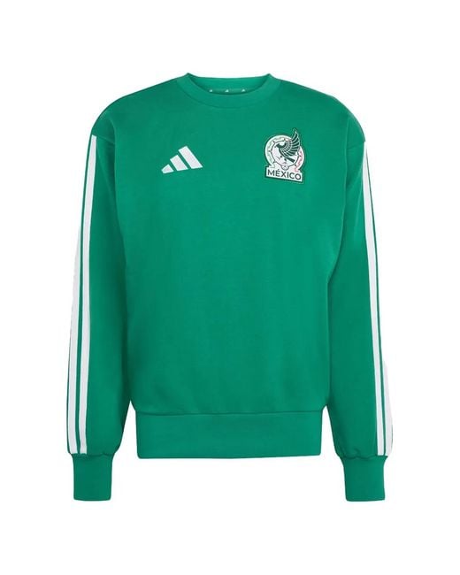 Adidas Green Mexico Logo-Embroidery Sweatshirt for men