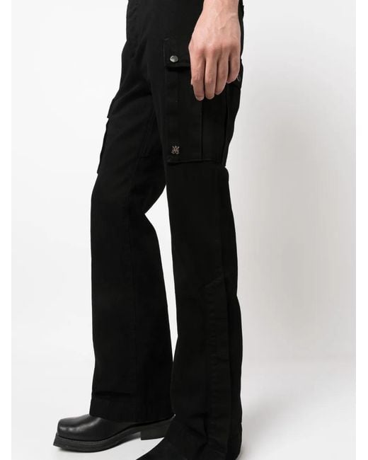 Amiri Black M65 Cargo Kick Flare Jeans for men