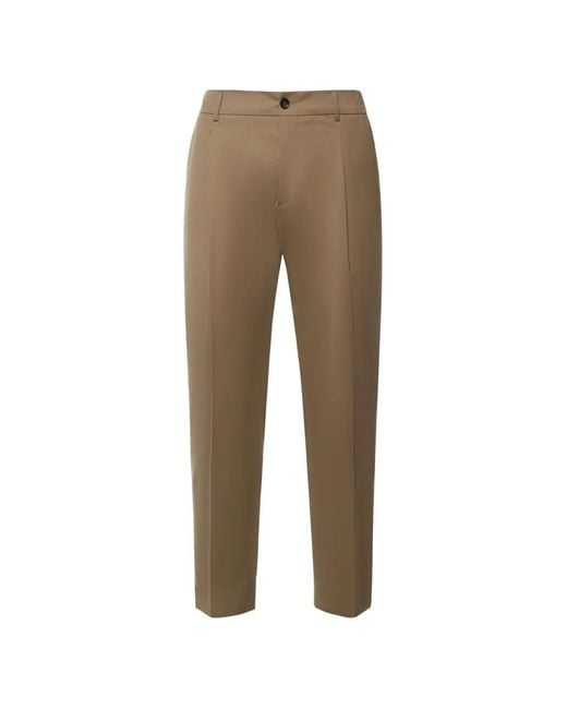 BE ABLE Natural New Riccardo Pleated Straight-Leg Trousers for men