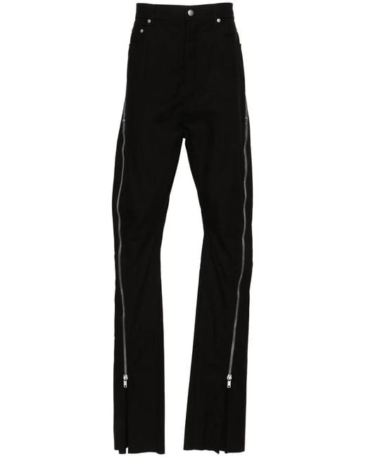Rick Owens Black Bolan Banana High-Waist Slim Trousers for men