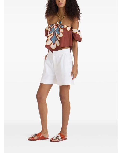 LaDoubleJ White Cotton Shorts