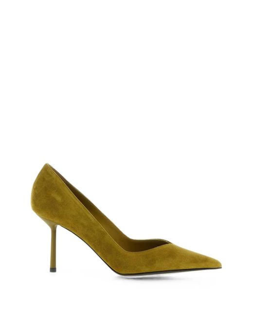 Le Silla Green Vivienne V-Neck Pumps