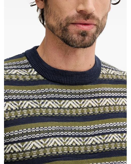 Barbour Gemusterter Topcliffe Pullover in Gray für Herren