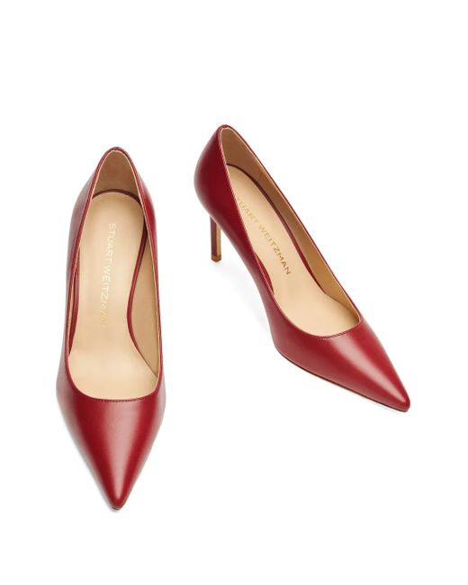 Stuart Weitzman Pink Pointed-Toe Stiletto Pumps