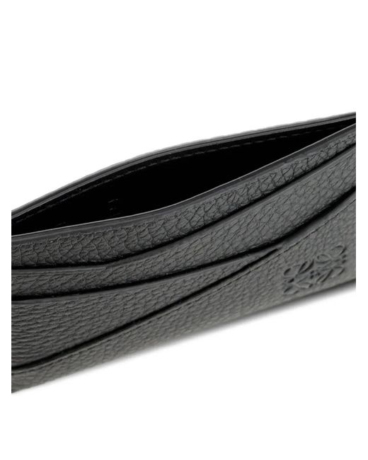 Loewe Gray Puzzle Edge Grained-Leather Cardholder for men