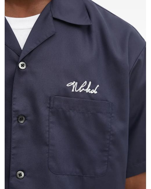Neighborhood Blue Pocket Short-Sleeve Shirt for men