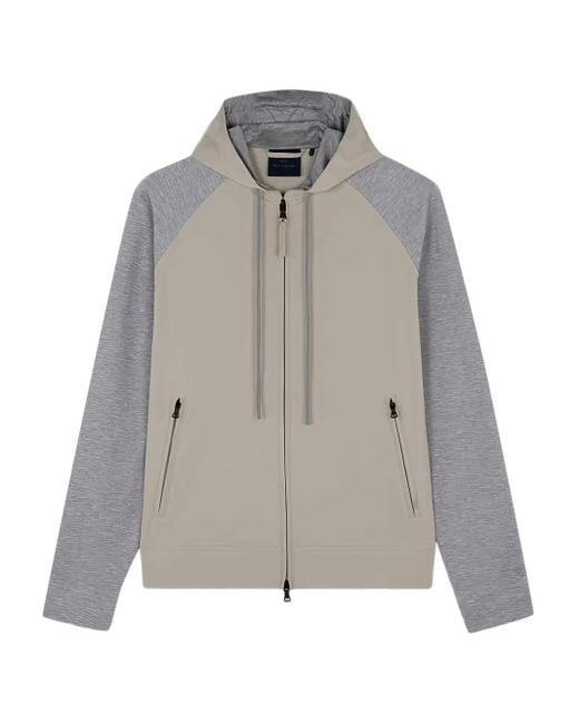 Paul & Shark Gray Hooded Zip Jacket for men