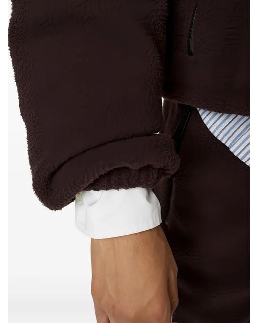 Miu Miu Brown Fleece Zip-Up Jacket
