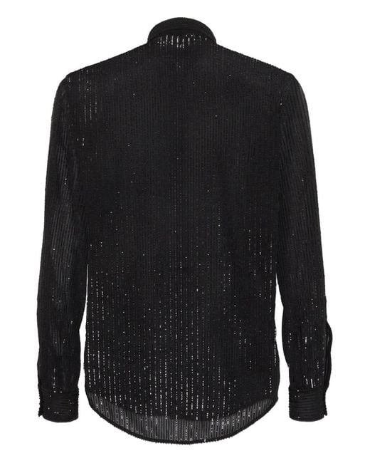 DSquared² Black Pinstriped Shirt for men