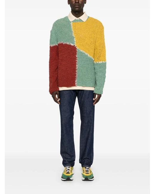 KENZO Blue Logo-Patch Tapered Jeans for men