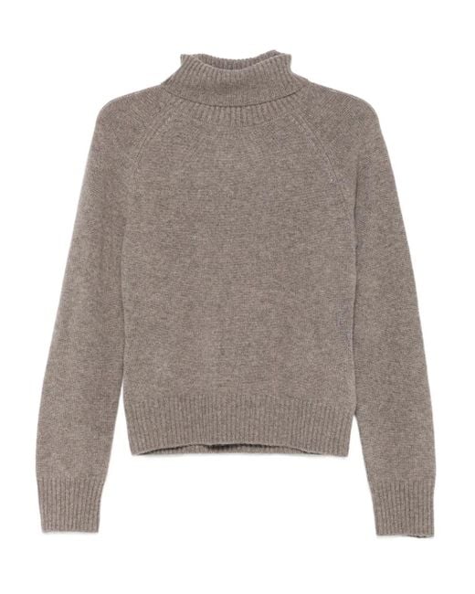 Seventy ラグランスリーブ タートルネックセーター Gray