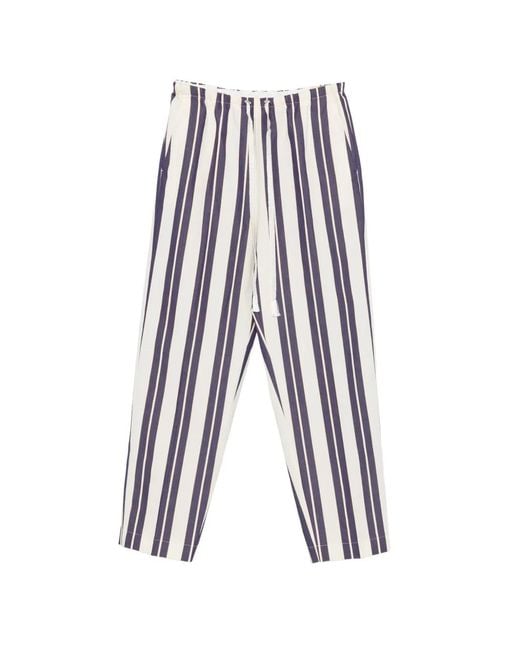 Forte_forte White Striped Trousers