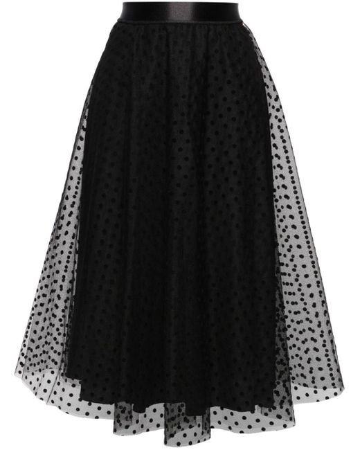 Falda de tul con motivo de lunares Nissa de color Black