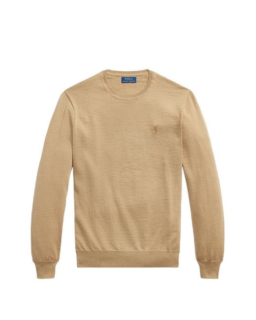 Polo Ralph Lauren Natural Washable Wool Crewneck Jumper for men