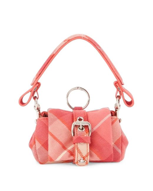 Vivienne Westwood Pink Hazel Treasure Check Bag Charm