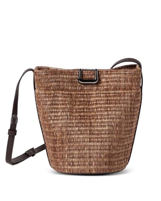 Brunello Cucinelli Brown Sartorial Small Bucket Bag