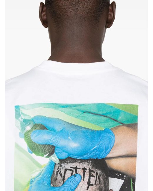 44 Label Group Classic T-Shirt mit Print in White für Herren