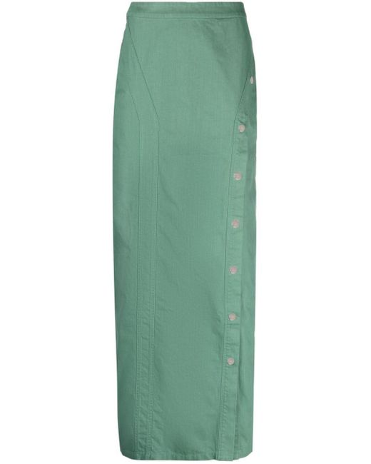CANNARI CONCEPT Green High-waist Straight Skirt