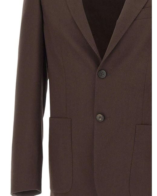 Corneliani Brown Two-Button Patch-Pocket Blazer for men